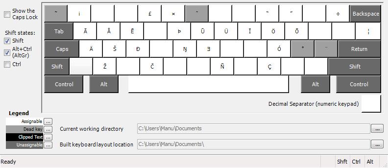 Keymap with AltGr