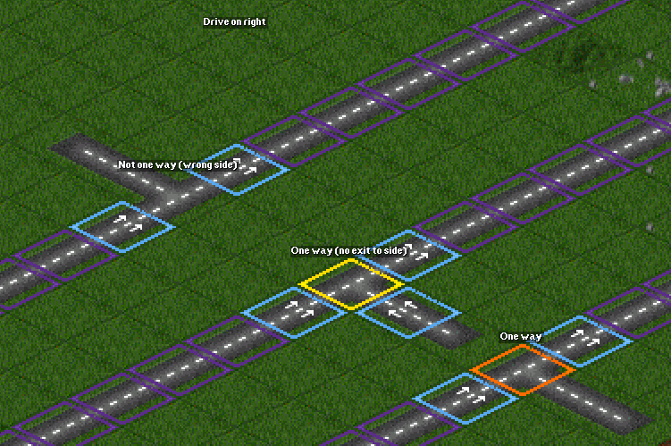 One way road side junctions