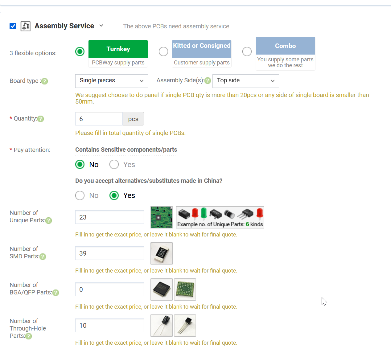 PCB assembly service options