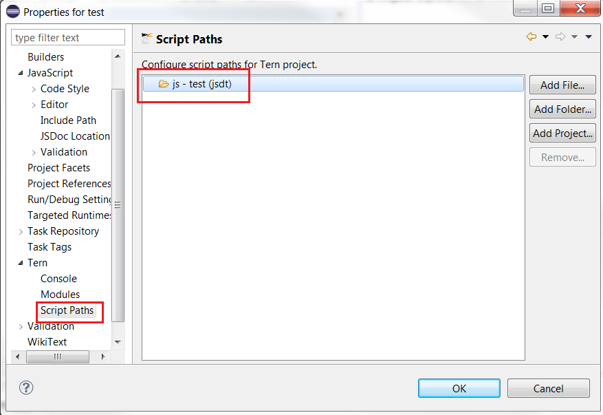 JSDT Tern Script Path