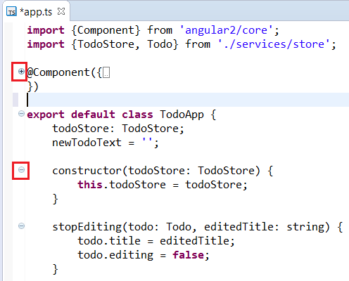 TypeScript Code Folding