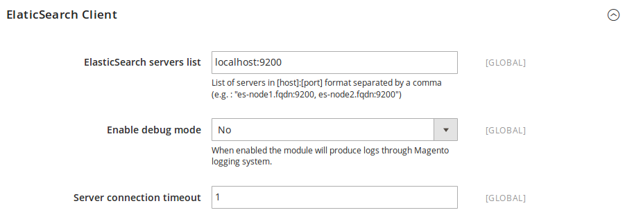 Client configuration