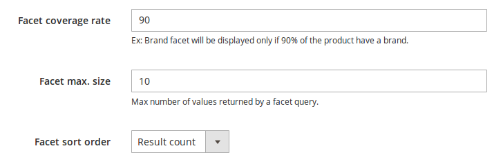 Facet configuration