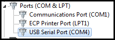 Determining COM Port Number