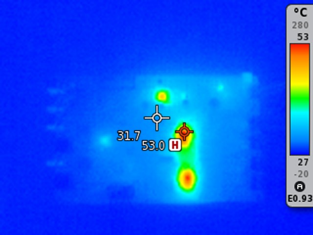 thermal distribution at idle and 24V input voltage