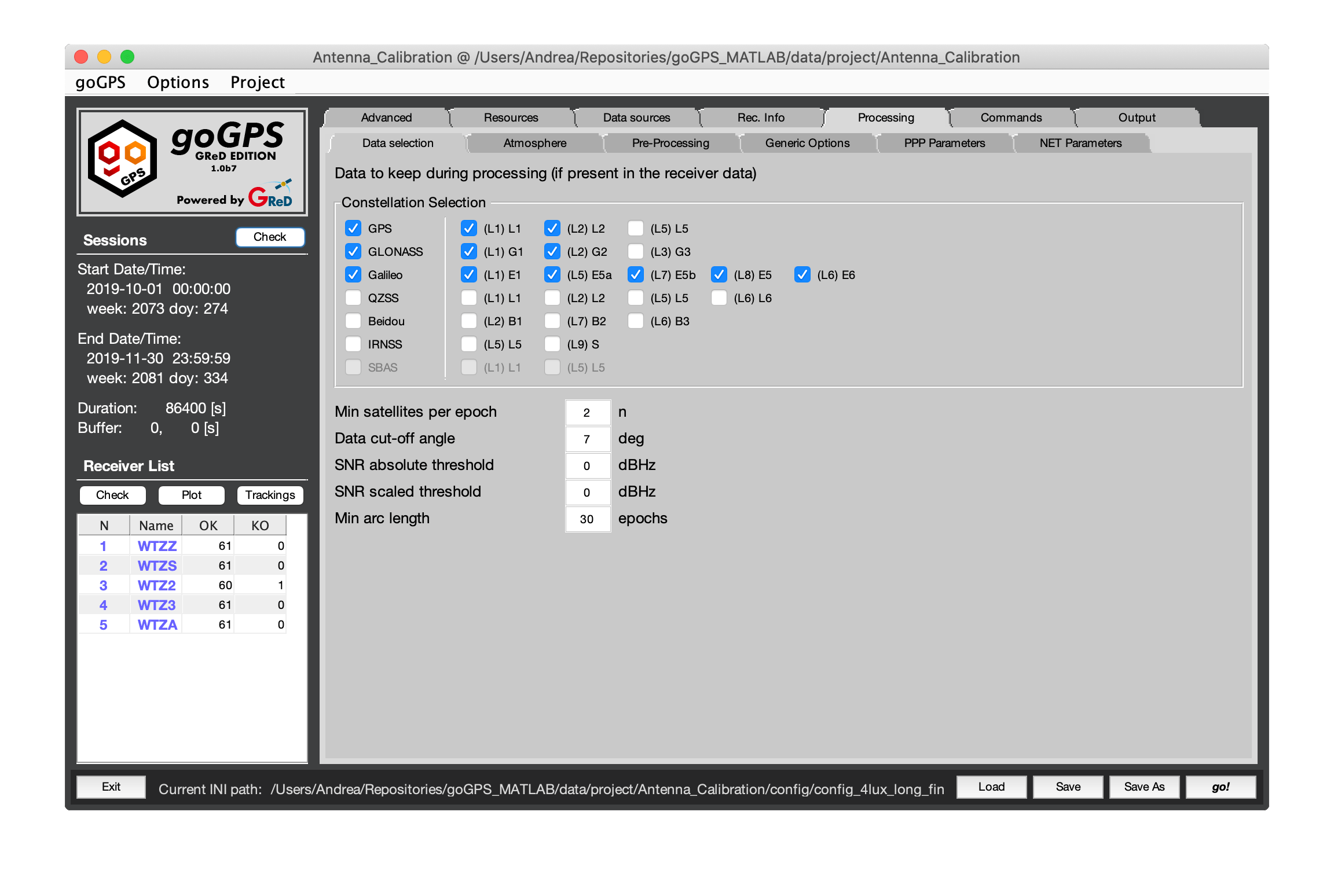 goGPS Processing