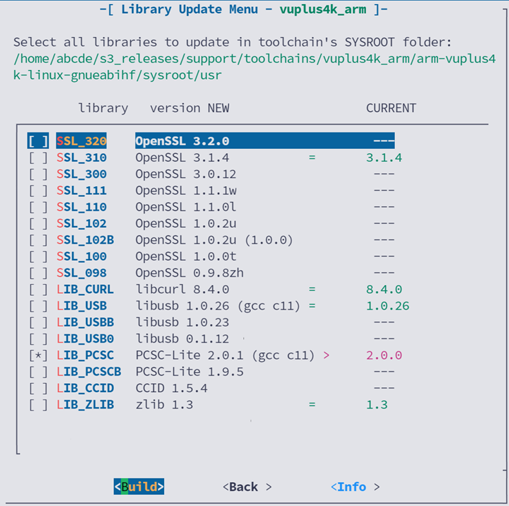 s3tup library update menu