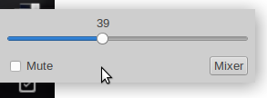 PNMixer Volume Popup