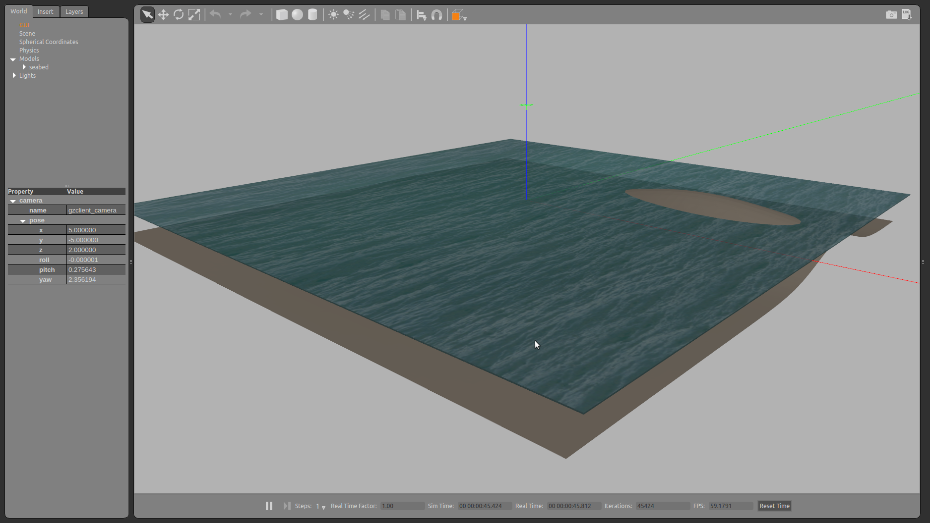 Seabed model in Gazebo